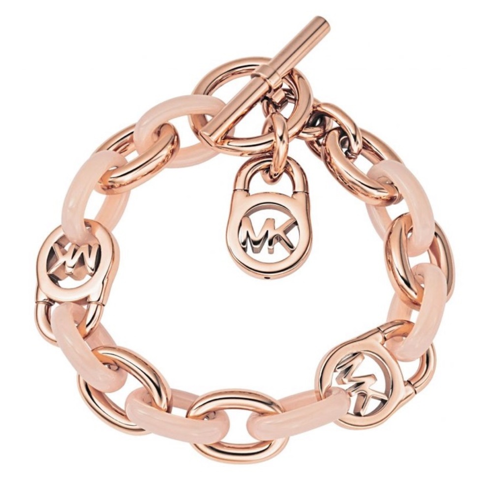 🎉Michael Kors Blush & Rose Gold Toggle Bracelet